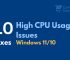 High CPU Usage Issues in Windows 11